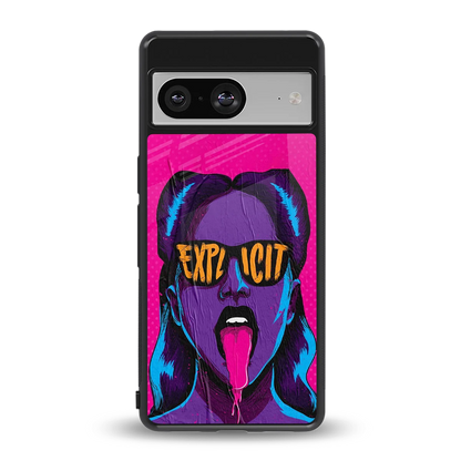 Explicit back phone cover | glass case for google pixel 8