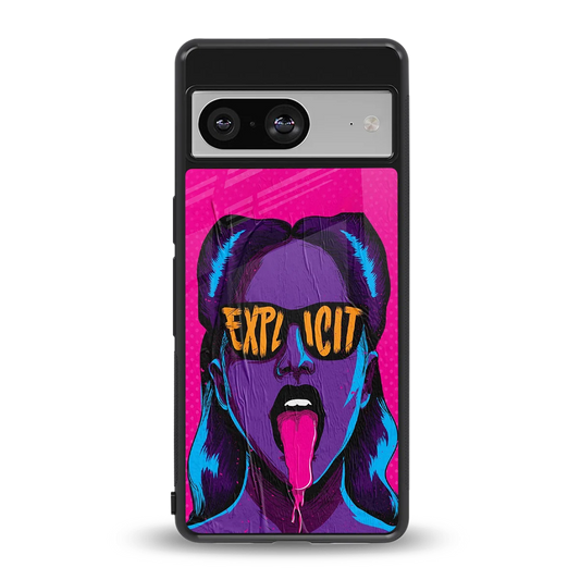 Explicit back phone cover | glass case for google pixel 8