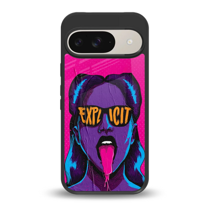 Explicit back phone cover | glass case for google pixel 9