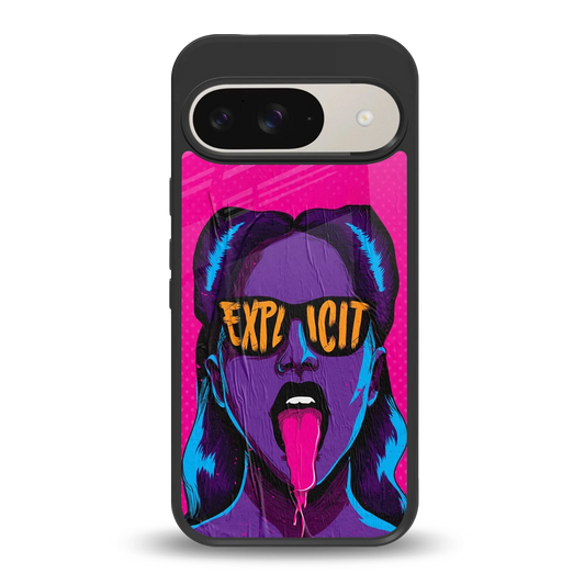 Explicit back phone cover | glass case for google pixel 9