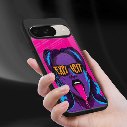 Explicit sleek google pixel 9 cover with tempered glass back and TPU edges