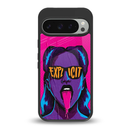 Explicit back phone cover | glass case for google pixel 9 pro xl