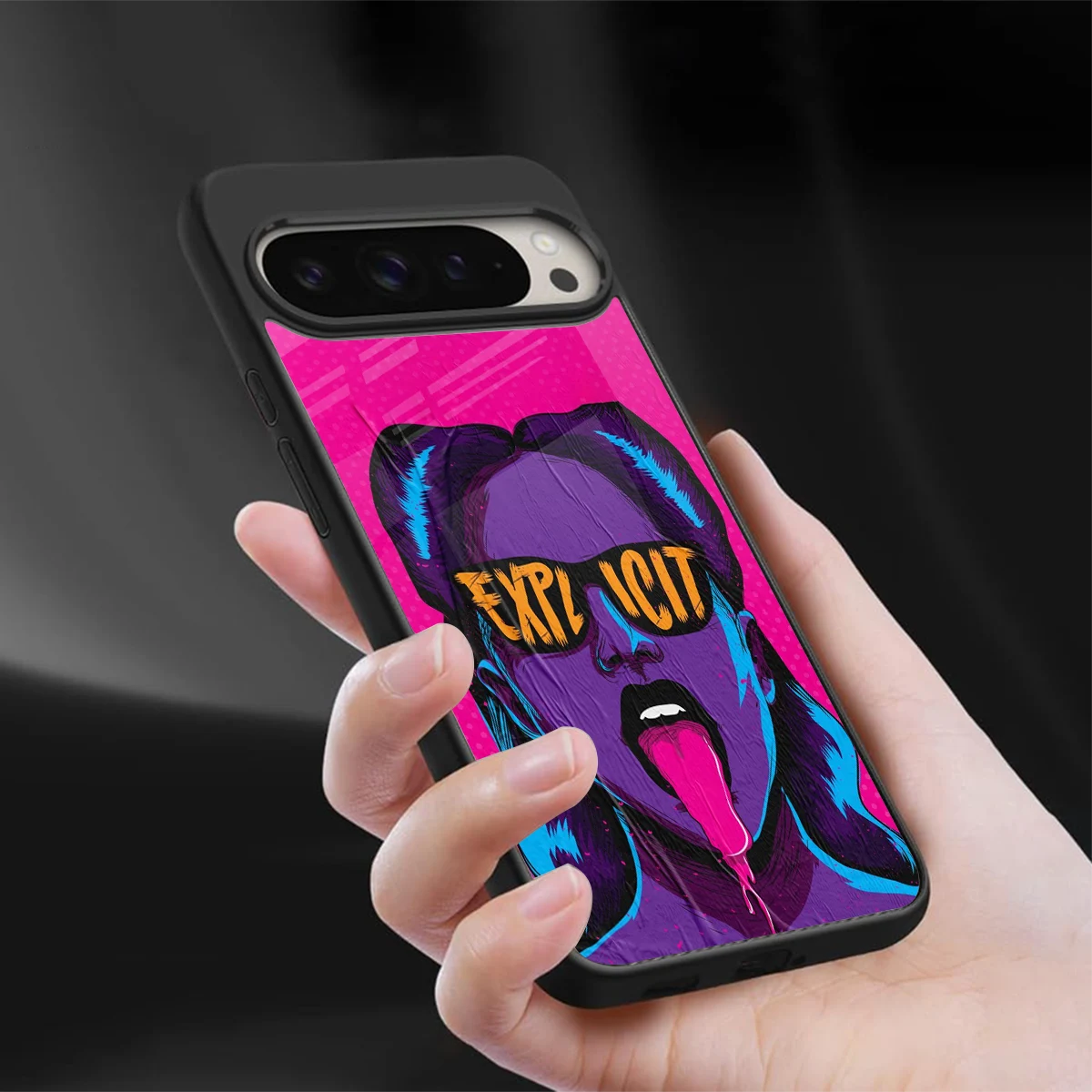 Explicit sleek google pixel 9 pro xl cover with tempered glass back and TPU edges