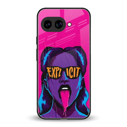 Explicit back phone cover | glass case for google pixel 9a