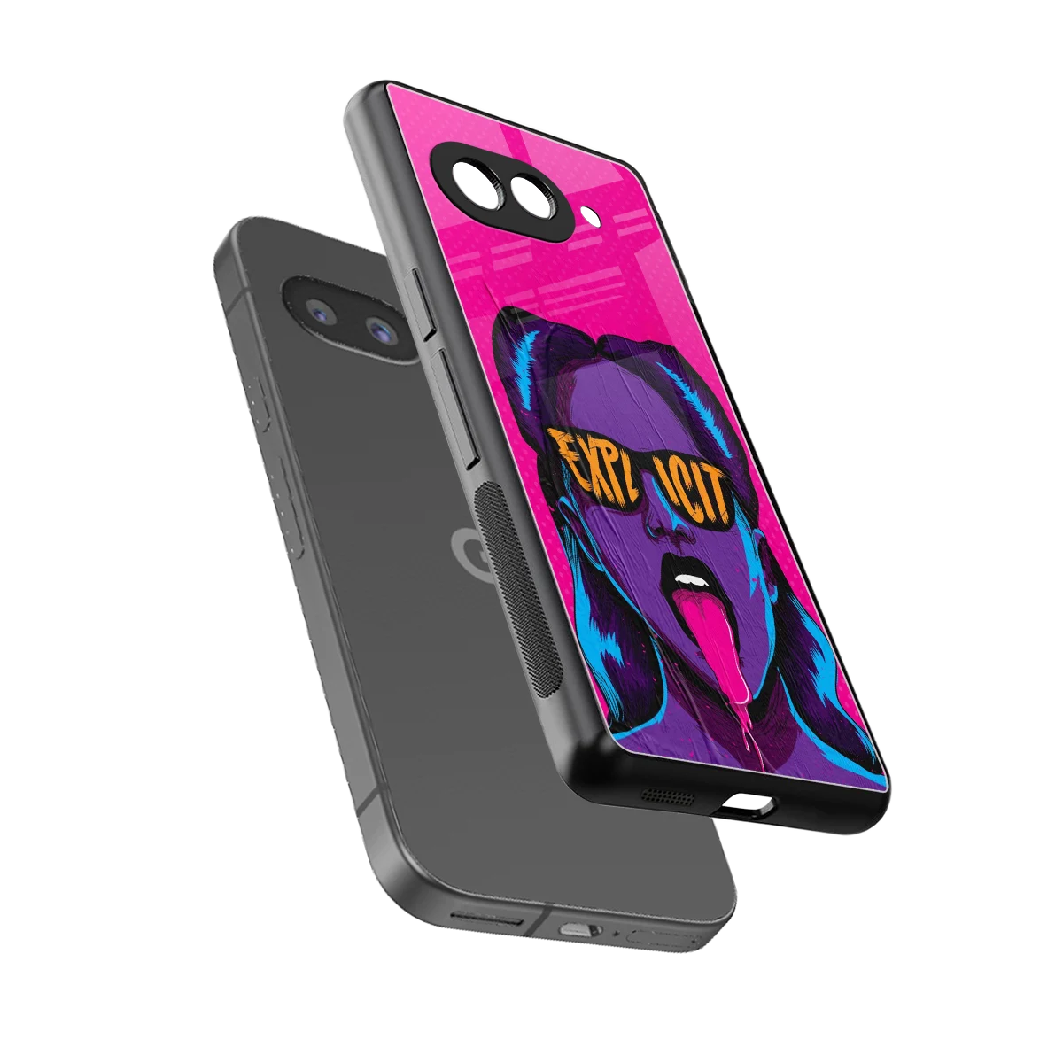 Explicit sleek google pixel 10a cover with tempered glass back and TPU edges