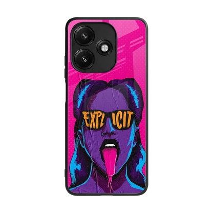 Explicit back phone cover | glass case for redmi 12 5g
