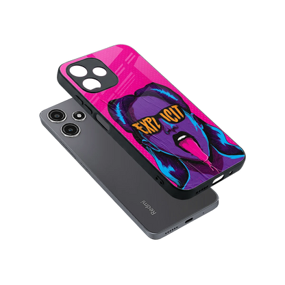 Explicit sleek redmi 12 5g cover with tempered glass back and TPU edges