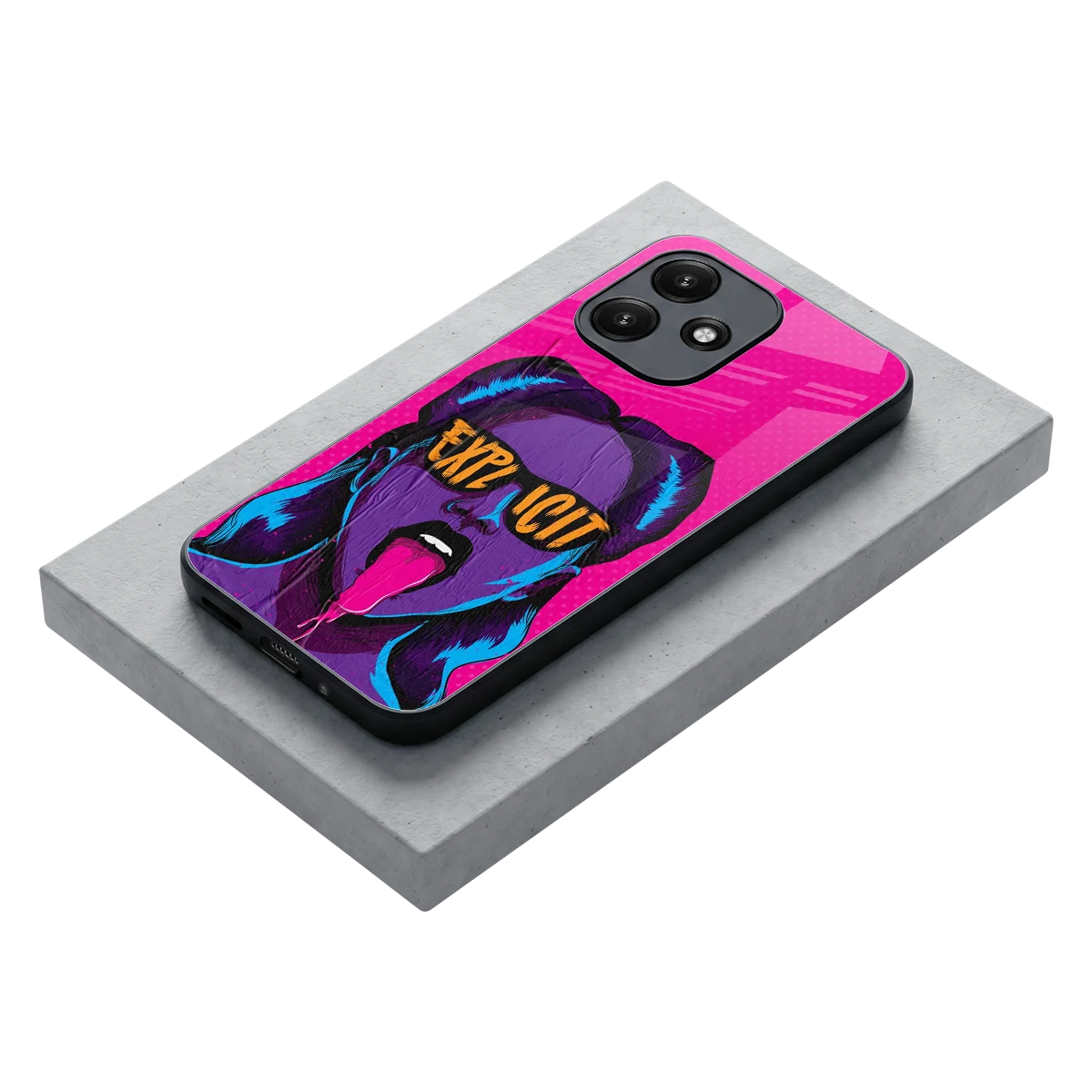Explicit stylish phone case for redmi 12 5g | glossy glass and slim fit