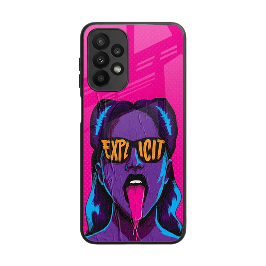 Explicit back phone cover | glass case for samsung galaxy a23