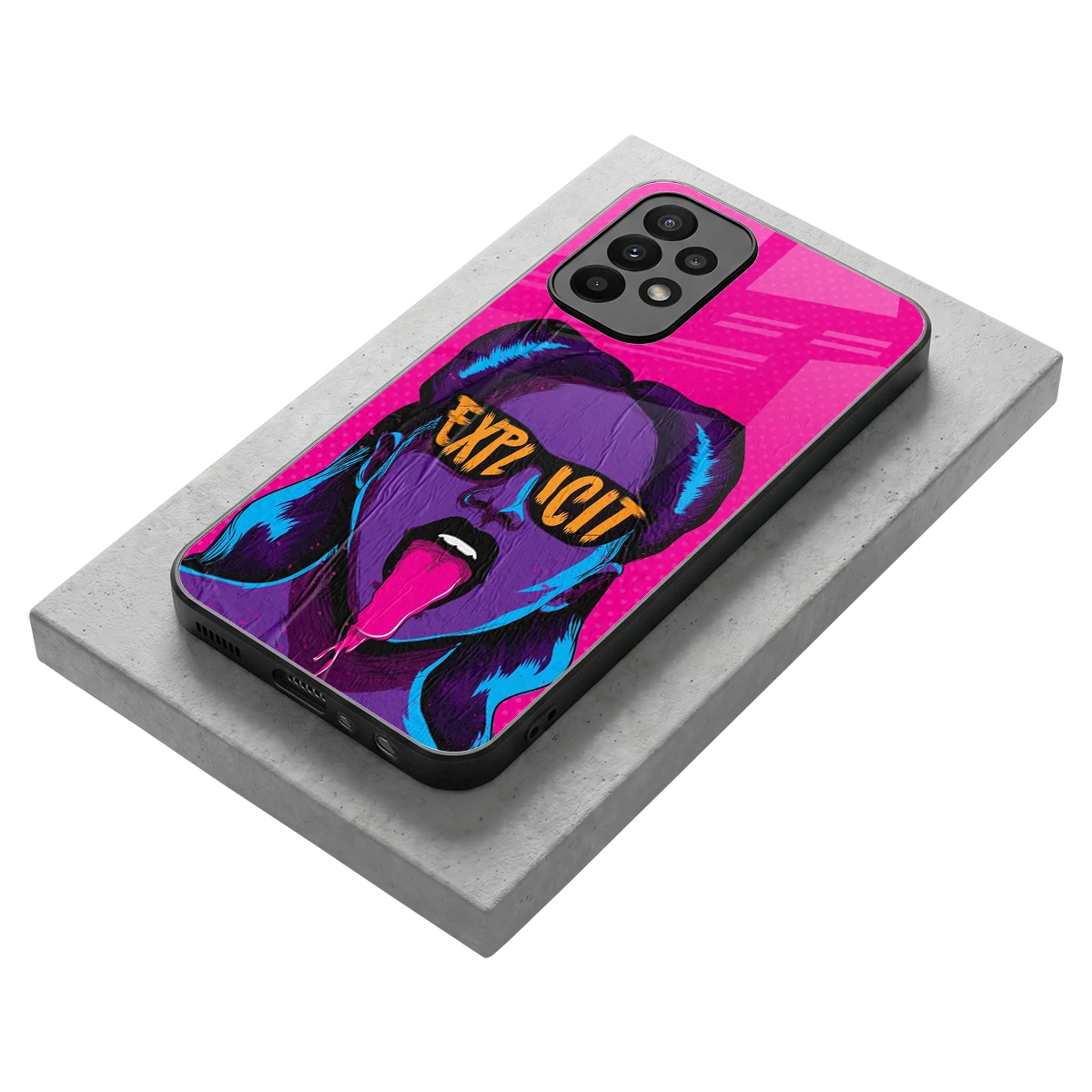 Explicit stylish phone case for samsung galaxy a23 | glossy glass and slim fit