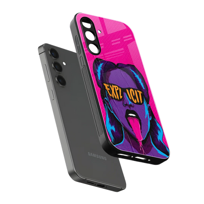 Explicit sleek samsung galaxy a14 5g cover with tempered glass back and TPU edges