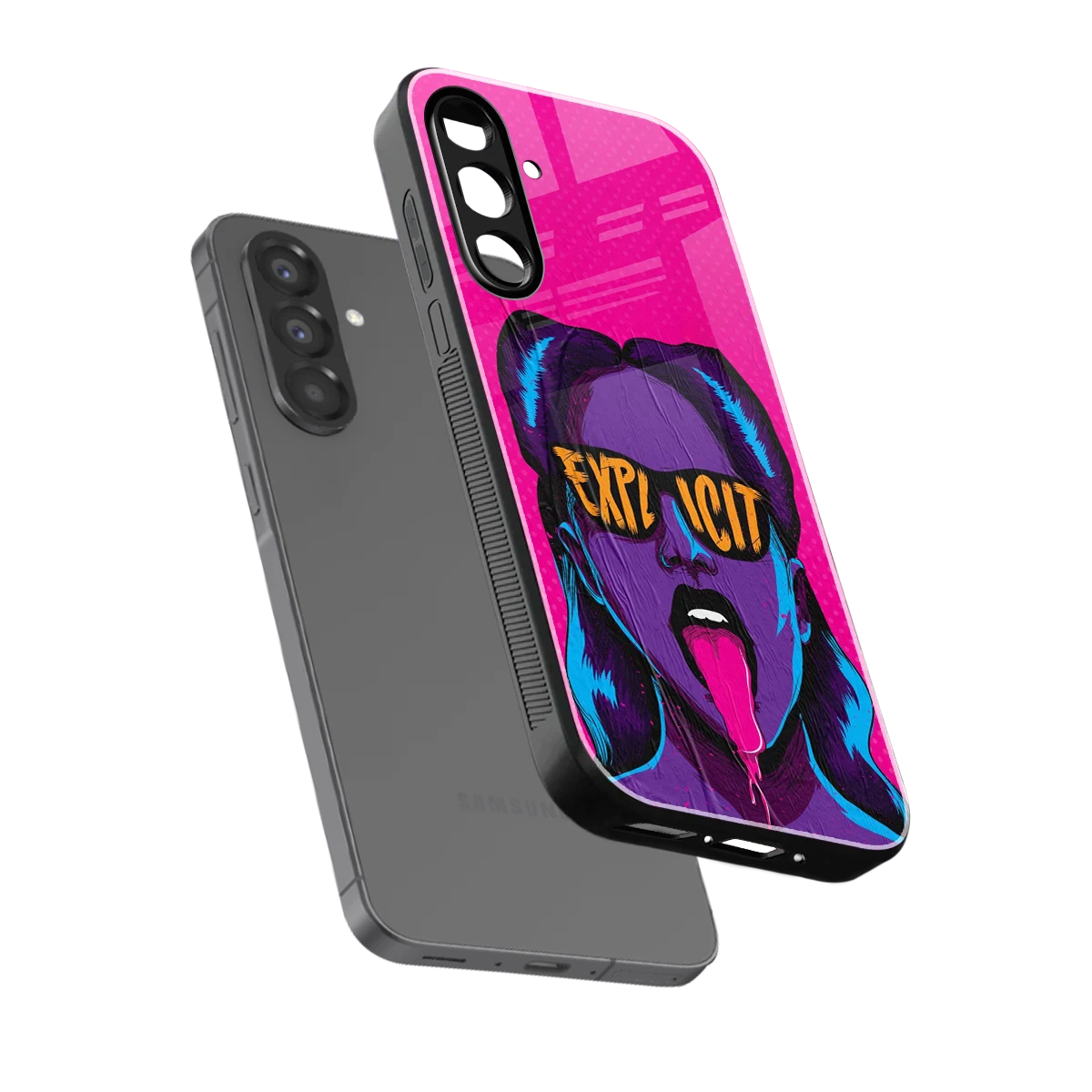 Explicit sleek samsung galaxy a17 5g cover with tempered glass back and TPU edges