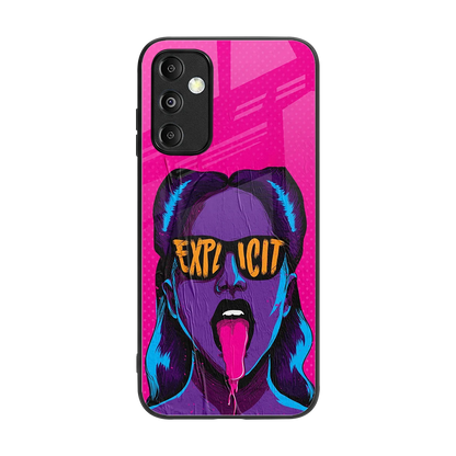 Explicit back phone cover | glass case for samsung galaxy m14 5g