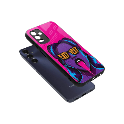Explicit sleek samsung galaxy m14 5g cover with tempered glass back and TPU edges