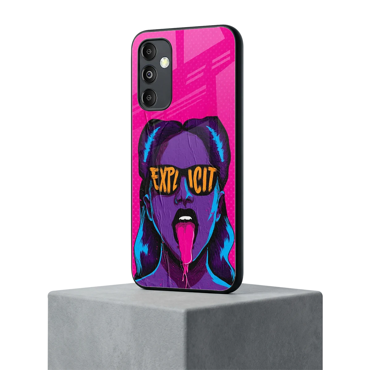 Explicit samsung galaxy m14 5g mobile cover | shockproof glass phone case