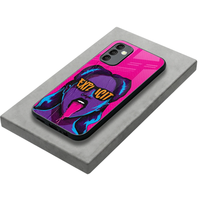 Explicit stylish phone case for samsung galaxy m14 5g | glossy glass and slim fit