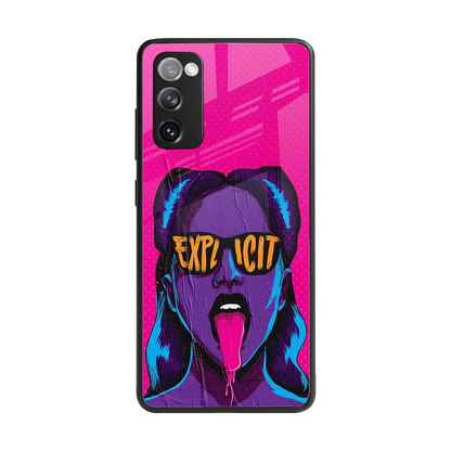 Explicit back phone cover | glass case for samsung galaxy s20 fe