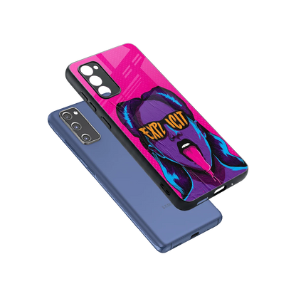 Explicit sleek samsung galaxy s20 fe cover with tempered glass back and TPU edges