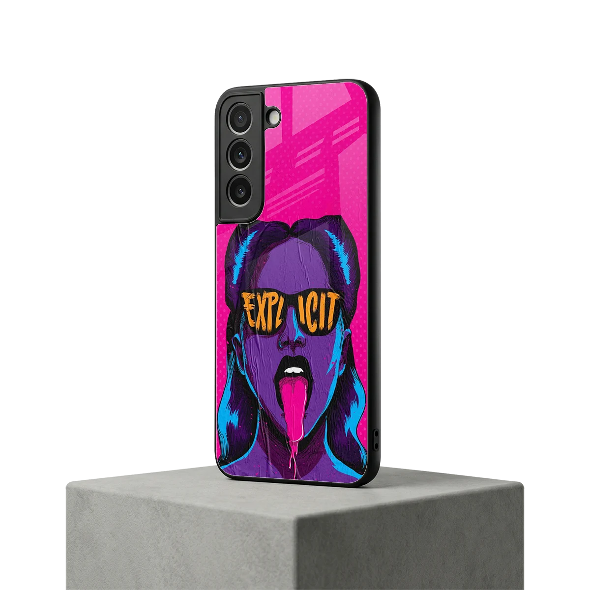 Explicit samsung galaxy s22 mobile cover | shockproof glass phone case