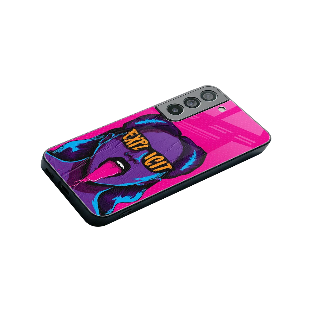 Explicit stylish phone case for samsung galaxy s22 | glossy glass and slim fit