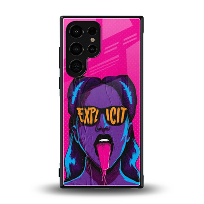 Explicit back phone cover | glass case for samsung galaxy s24 ultra