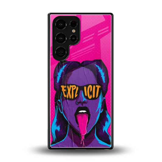 Explicit back phone cover | glass case for samsung galaxy s25 ultra