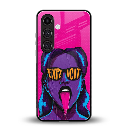 Explicit back phone cover | glass case for samsung galaxy s24