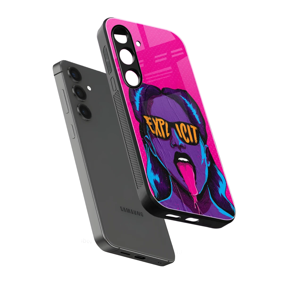 Explicit sleek samsung galaxy s23 fe cover with tempered glass back and TPU edges