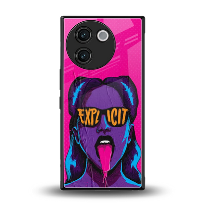 Explicit back phone cover | glass case for vivo v30e