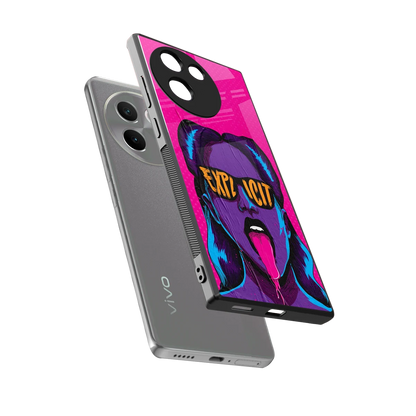 Explicit sleek vivo v30e cover with tempered glass back and TPU edges