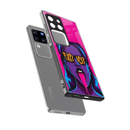 Explicit sleekvivo v30 pro cover with tempered glass back and TPU edges