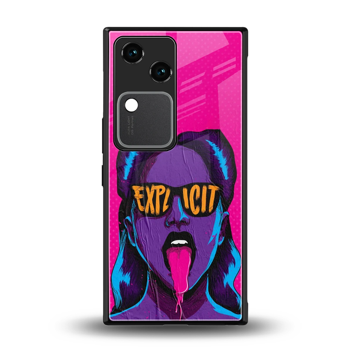 Explicit back phone cover | glass case for vivo v30