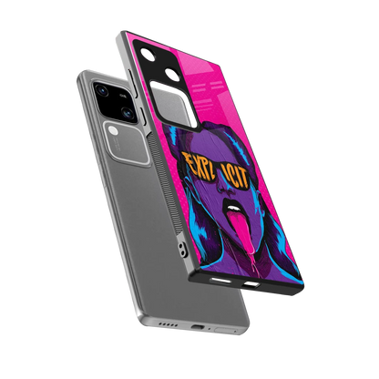 Explicit sleek vivo v30 cover with tempered glass back and TPU edges