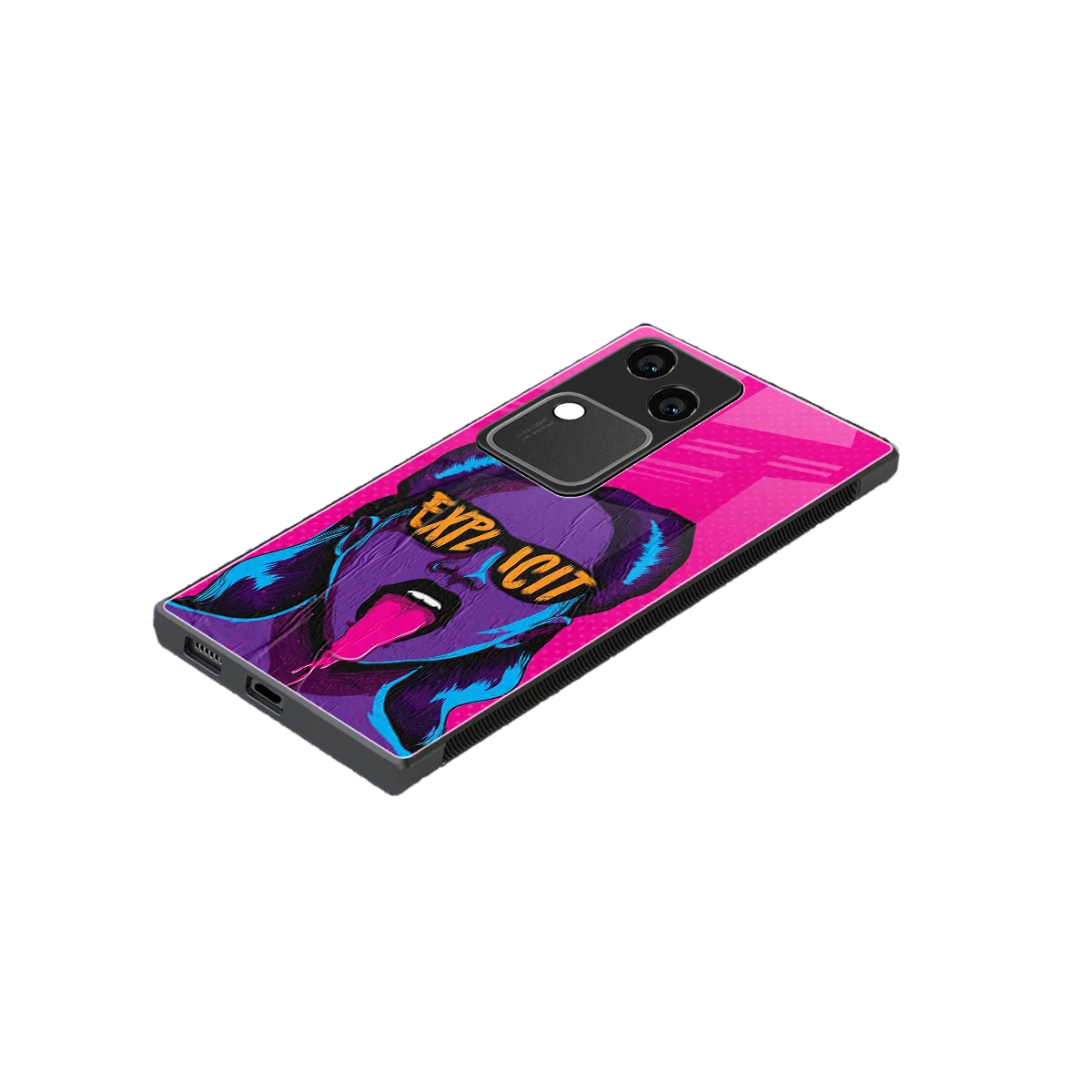 Explicit stylish phone case for vivo v30 | glossy glass and slim fit