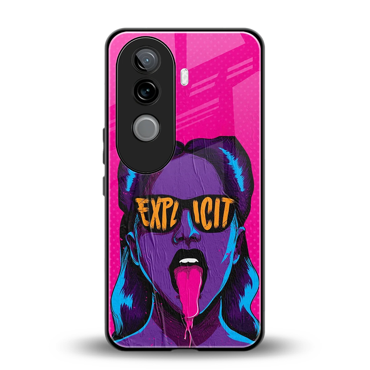 Explicit back phone cover | glass case for vivo v40e