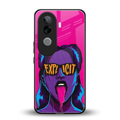 Explicit back phone cover | glass case for vivo v40e