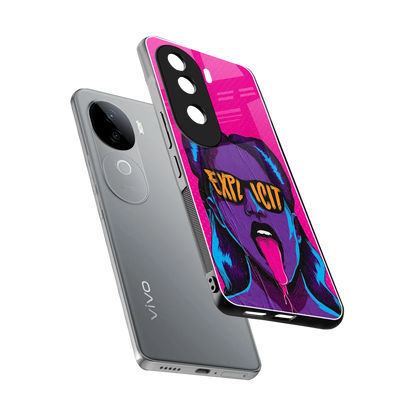 Explicit sleek vivo v40e cover with tempered glass back and TPU edges