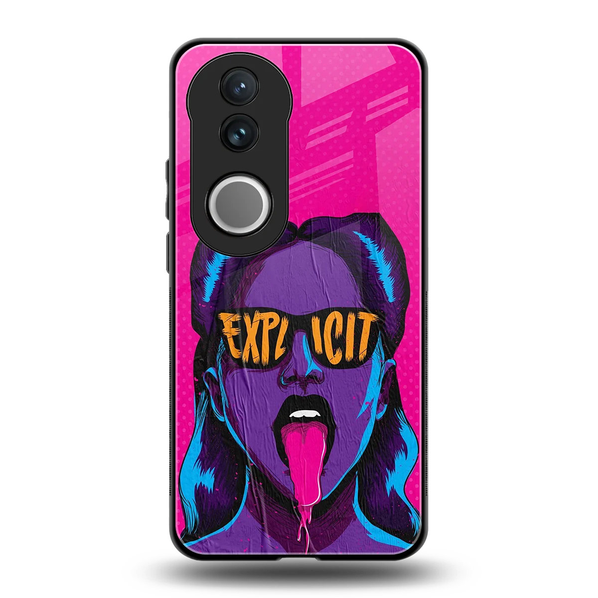 Explicit back phone cover | glass case for vivo v50