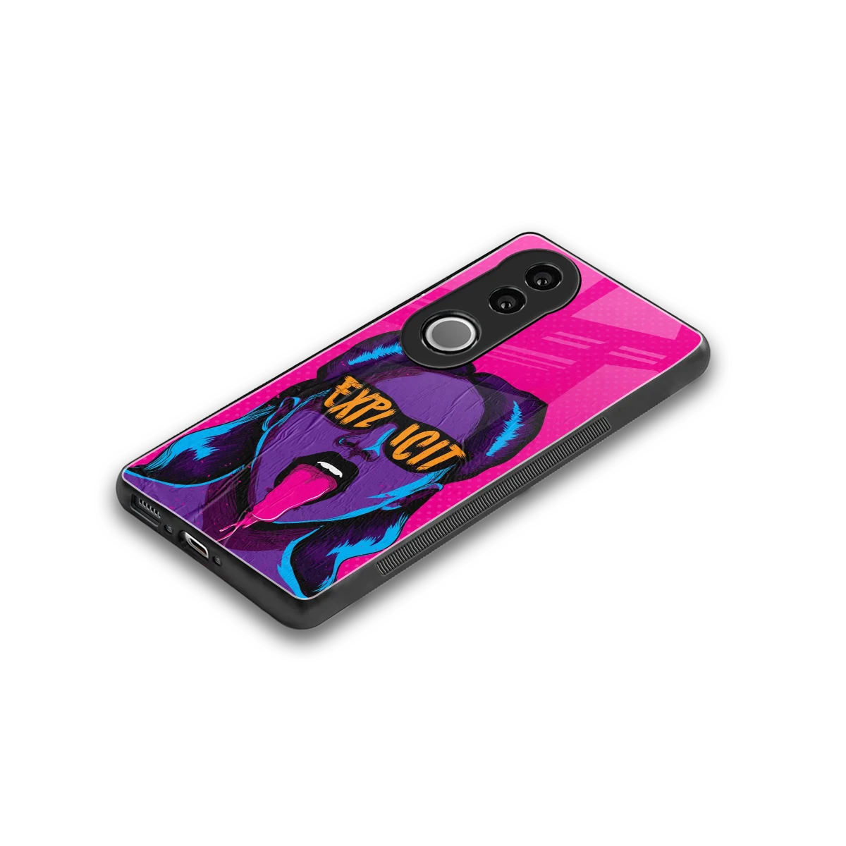 Explicit stylish phone case for vivo v50 | glossy glass and slim fit