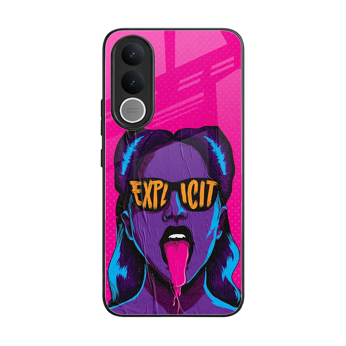 Explicit back phone cover | glass case for vivo v70 fe