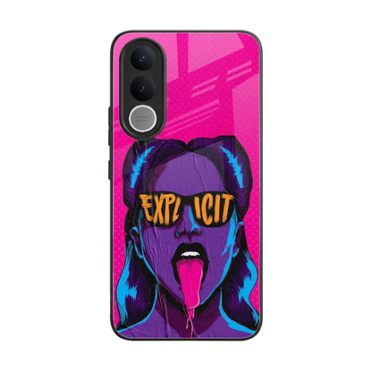Explicit back phone cover | glass case for vivo v70 fe