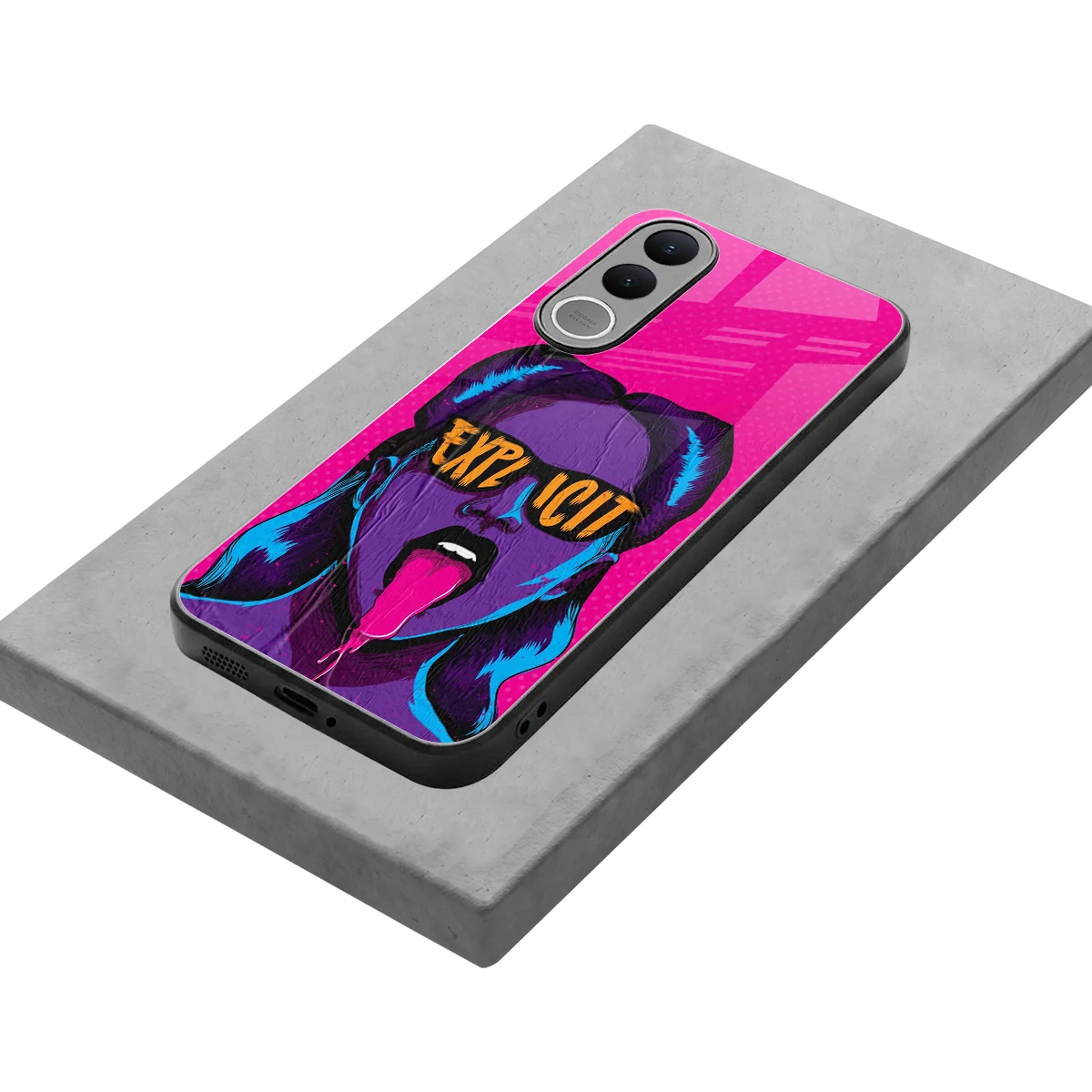Explicit stylish phone case for vivo v70 fe | glossy glass and slim fit