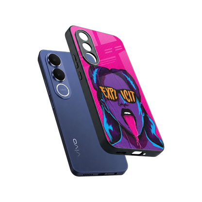 Explicit sleek vivo v70 fe cover with tempered glass back and TPU edges
