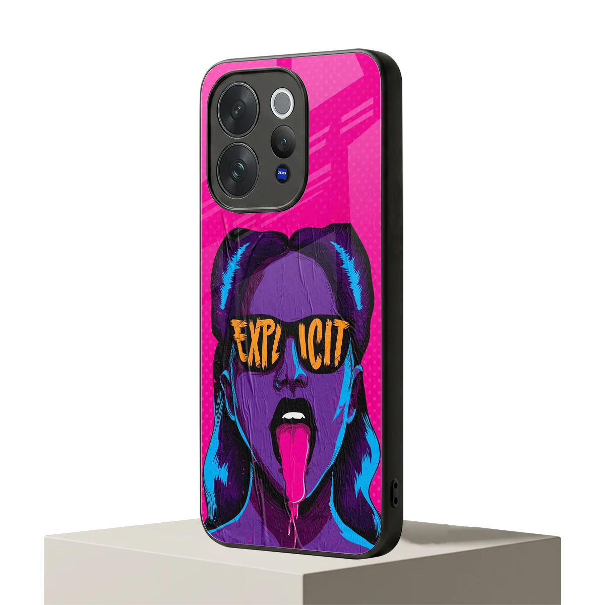 Explicit vivo v70 elite mobile cover | shockproof glass phone case