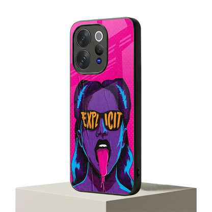 Explicit vivo v70 elite mobile cover | shockproof glass phone case