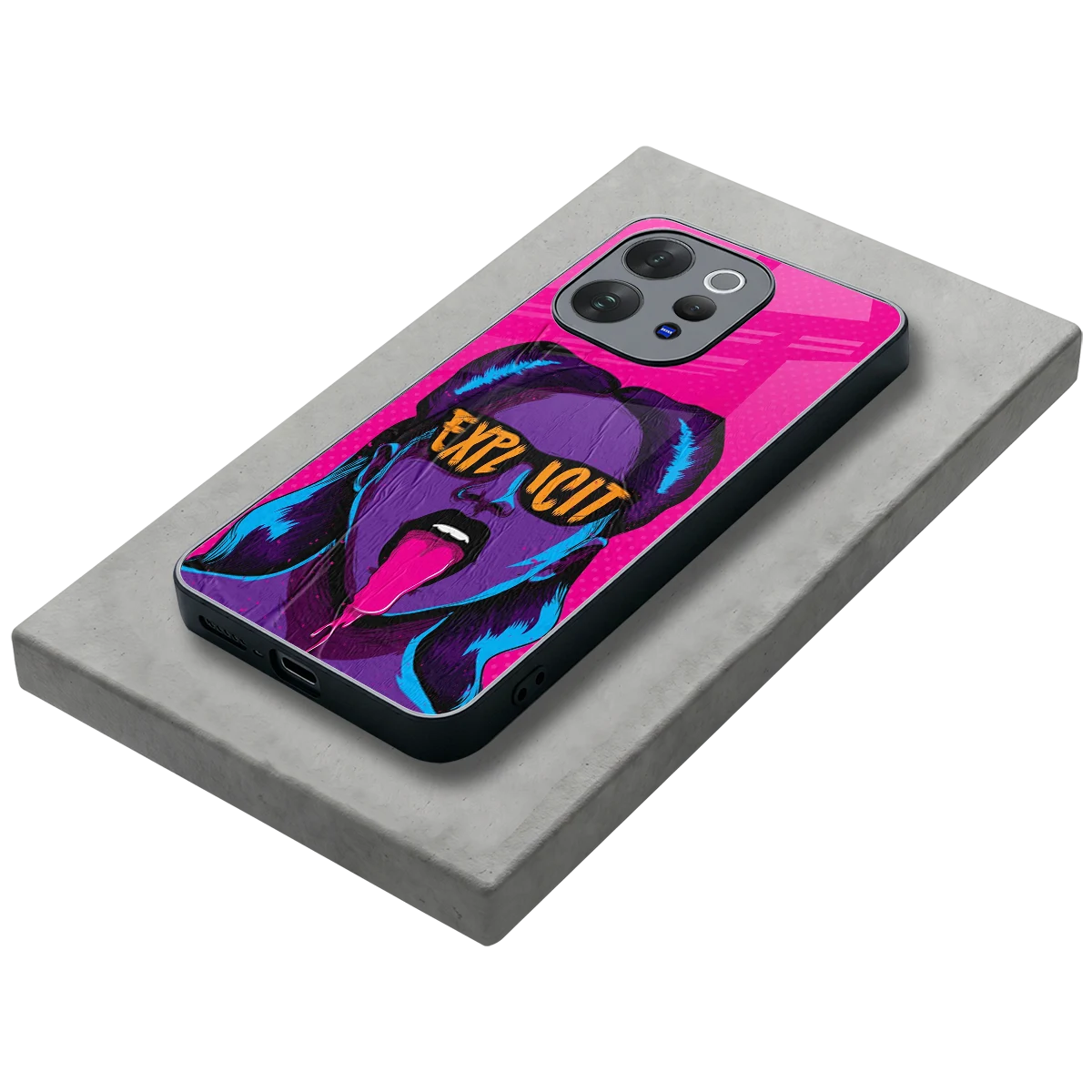 Explicit stylish phone case for vivo v70 elite | glossy glass and slim fit