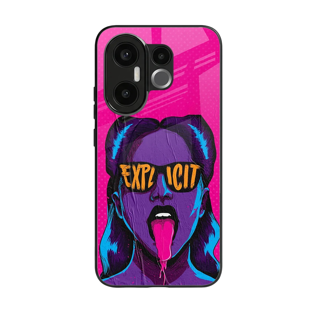 Explicit back phone cover | glass case for vivo x200 fe