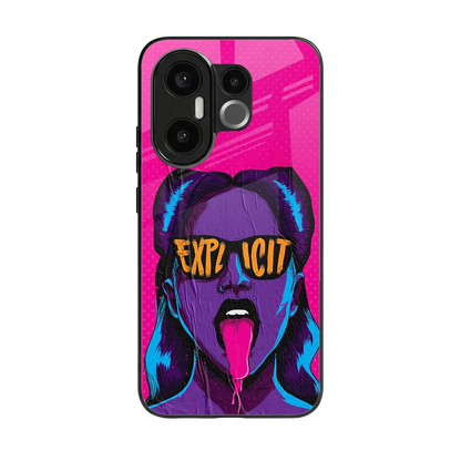 Explicit back phone cover | glass case for vivo x200 fe