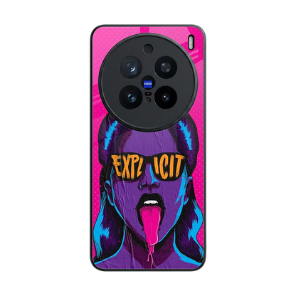 Explicit back phone cover | glass case for vivo x200 pro