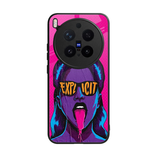 Explicit back phone cover | glass case for vivo x300 pro
